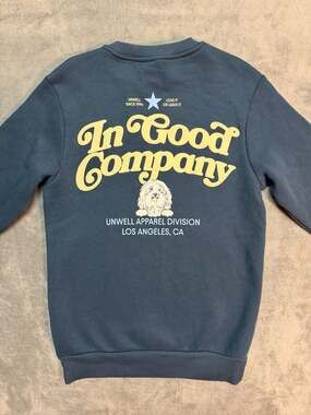 Unwell In Good Company Crewneck Sweatshirt Blue XXS
